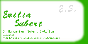 emilia subert business card